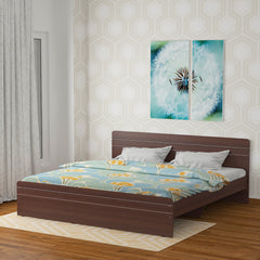 ESTRE Freesia King Size Bed In Dark Acacia Colour