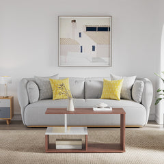 ESTRE Wallflower Coffee Table In Lyon Teak With Frosty White Colour