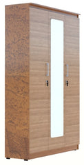 ESTRE Jasmine 3 Door Wardrobe With Mirror In Teak Colour